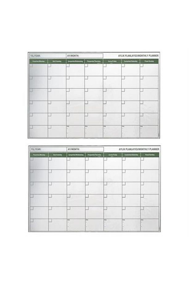 Manyetik Yapışkanlı Bir Aylık Program Planlayıcı Takvim 85x56 cm - 3