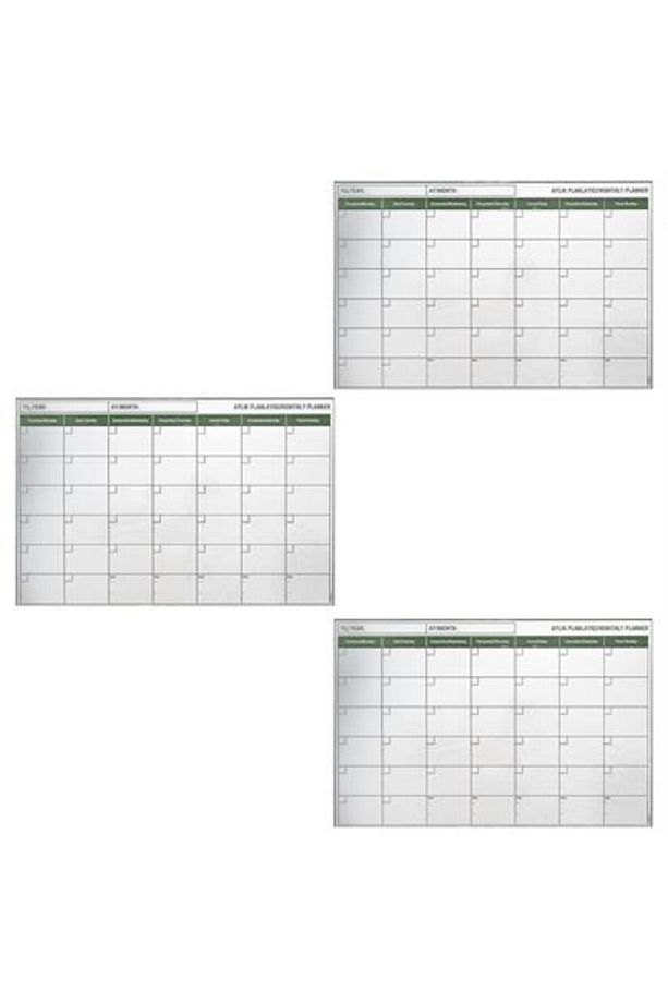 Manyetik Yapışkanlı Bir Aylık Program Planlayıcı Takvim 85x56 cm - 4