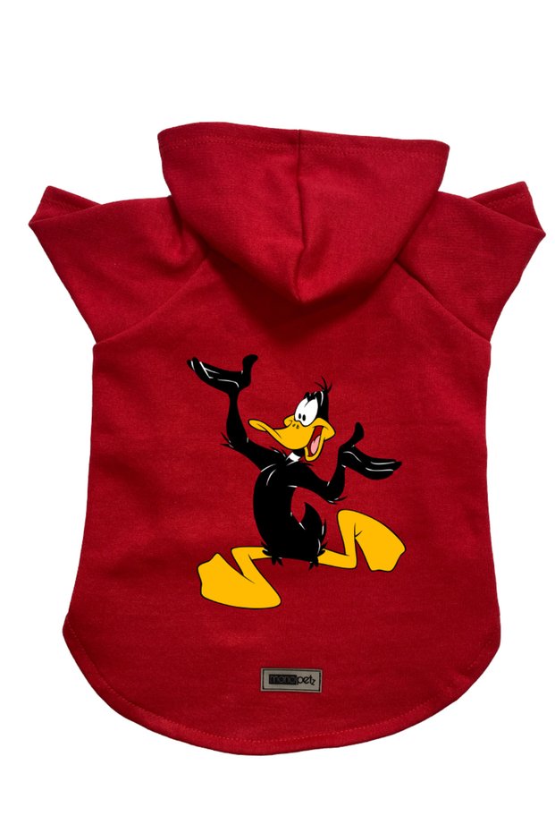 Hooded Fleece Sweatshirt Dog and Cat Outfit & Dress - Red Duffy - Size L