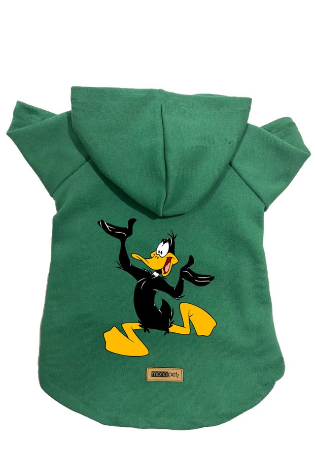 Hooded Fleece Sweatshirt Dog and Cat Outfit & Dress - Green Duffy - Size XL