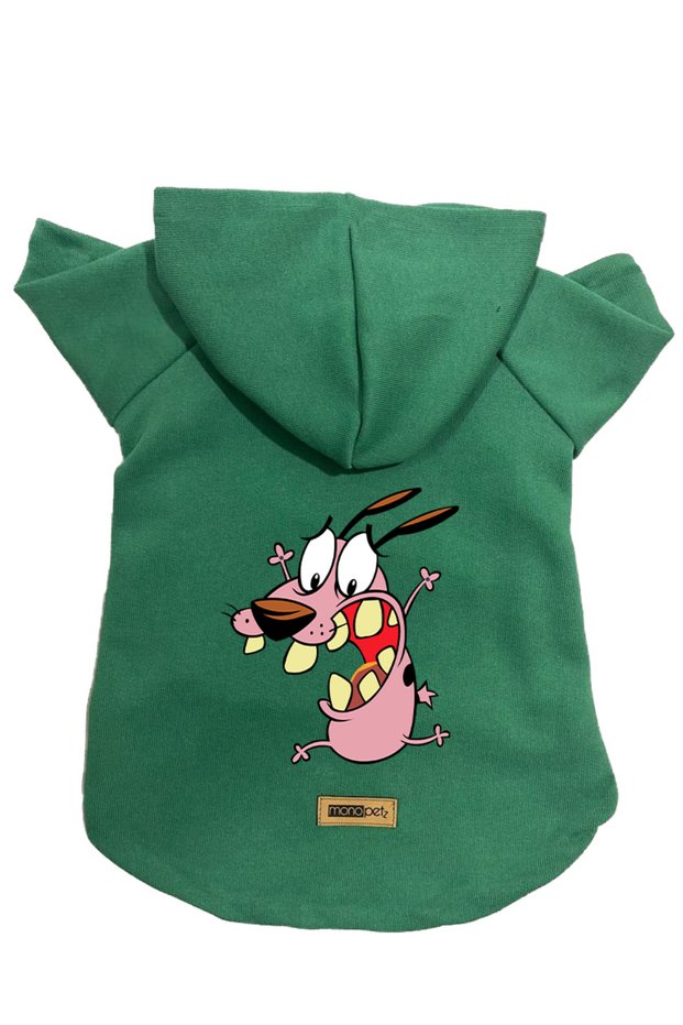Hooded Fleece Sweatshirt Dog and Cat Outfit & Dress - Green Courage