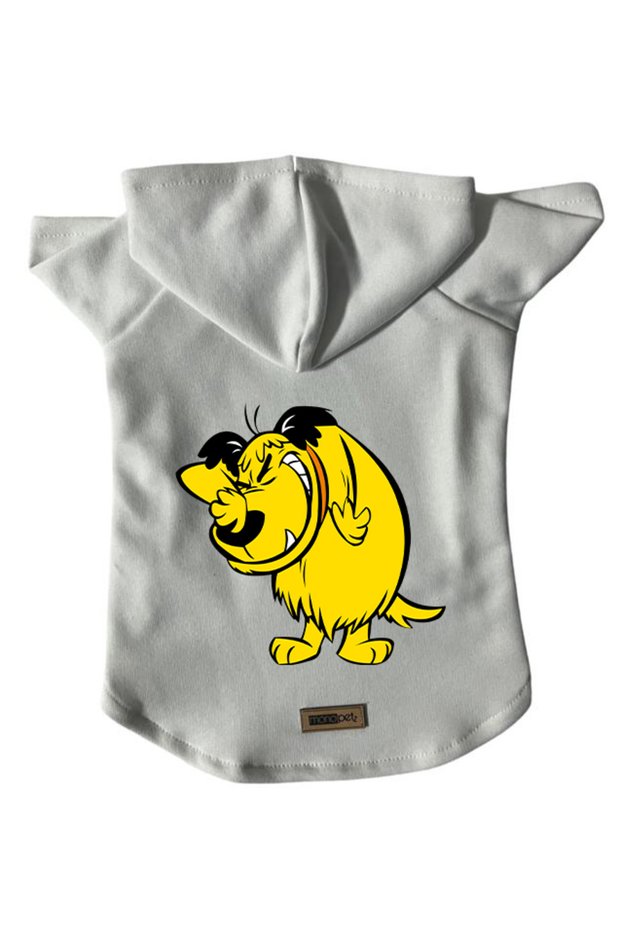 Hooded Fleece Sweatshirt Dog and Cat Outfit & Dress - White Rabugento - Size M