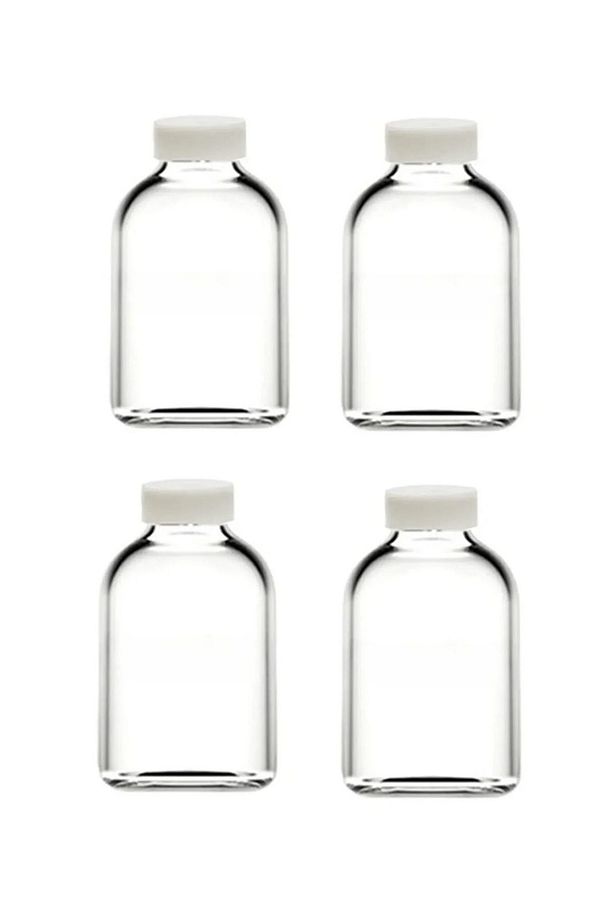 4 Adet Cam Kavanoz Oda Kokusu Şişesi Küçük Vazo Kapaklı 4x50ml - 1