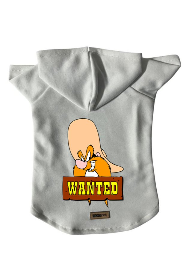 Hooded Fleece Sweatshirt Dog and Cat Outfit & Dress - White J-Sam