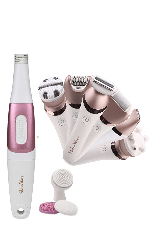 Shibowavy 9 Başlıklı Kablosuz Epilatör / Epilasyon Aleti (6in1 Ve 3in1 Avantajlı Set)