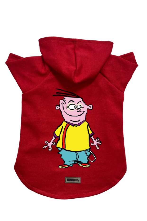 Hooded Fleece Sweatshirt Dog and Cat Outfit & Dress - Red Ed - Size XL