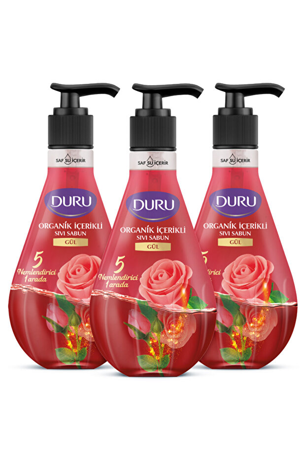 Rose Liquid Soap with Organic Content 3x500ml