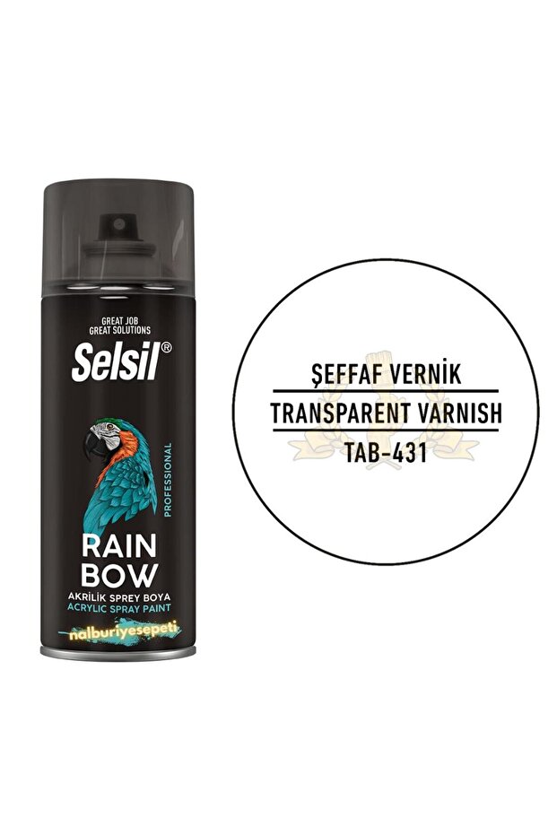 Rainbow Sprey ŞEFFAF PARLAK VERNİK 400 ml. - 1