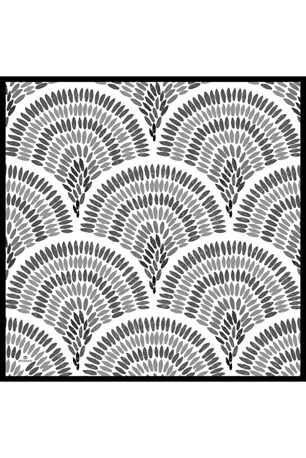 Eșarfă din bumbac - Model buchet - Ihe1068-01 - 3