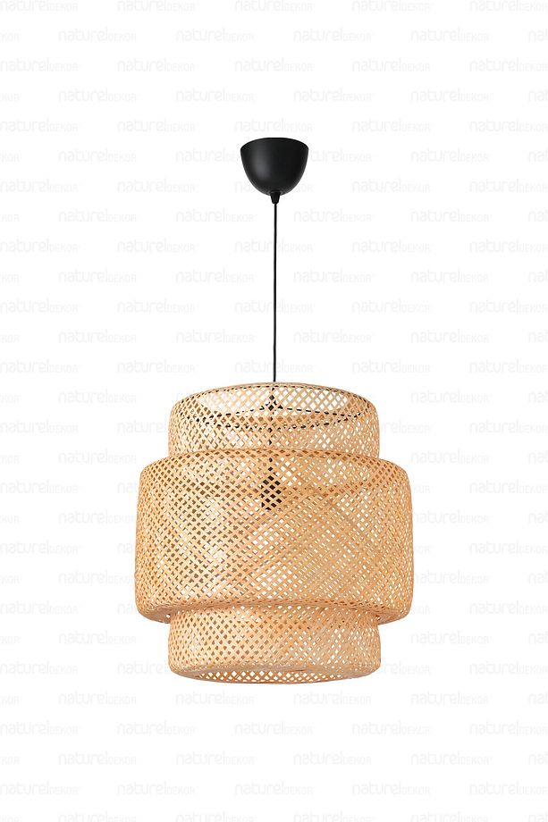 Sinnerlig Bambu Avize 50cm- Iskandinav, Modern, Bohem, Rattan Avize, Aydınlatma - 1