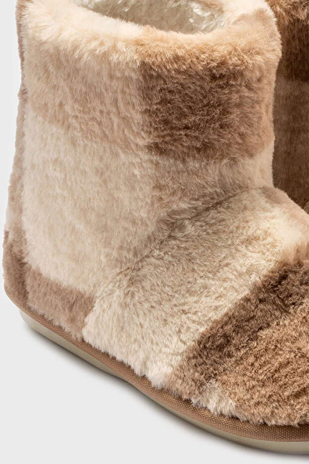 Tw Agata Ekoseli Yumuşak Dokulu Panduf PANDUF AA0001 - 3