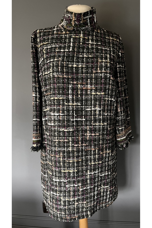 Tüvit İşlemeli Elbise - 1