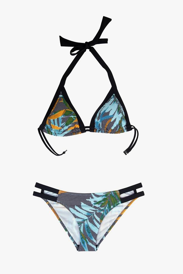 9723 Mavi Desenli Bikini Takımı - 3