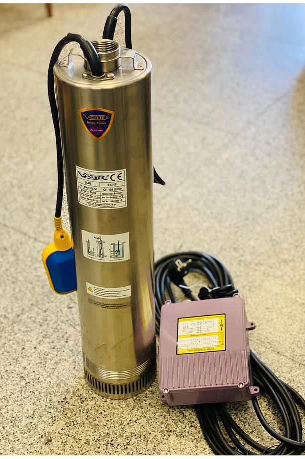 Scm8 Paslanmaz Çelik Gövdeli 2 Hp 220V Keson Kuyu Dalgıç Pompa - 1