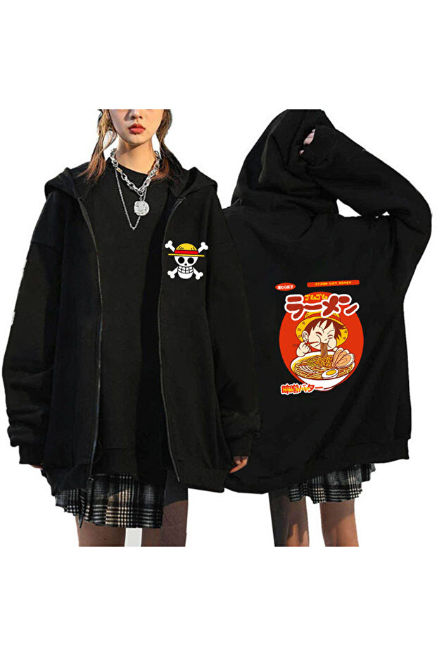 Luffy One Piece Zippered Hoodie Roronoa Zoro Mod71