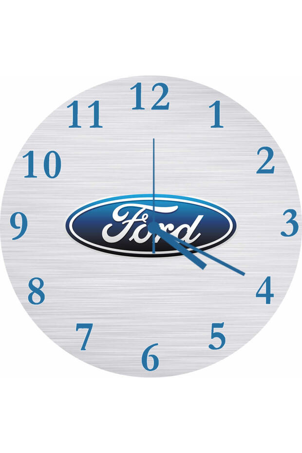 Gallery Special Ford Diameter 30cm Silent Flowing Curved Real Glass Wall Clock