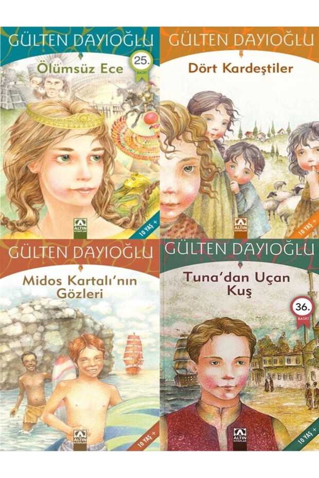 ÖLÜMSÜZ ECE</DNTCTMS>+ the Four Brothers+ MİDOS KARTALI’NIN GÖZLERİ</DNTCTMS>+ the Flying Bird from Tuna Total 4 Book Set