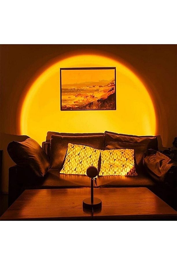 Gece Lambası Kumandalı Projektör Gün Batımı 16 Farklı Görüntü Sunset Lamp Yeni Nesil - 4