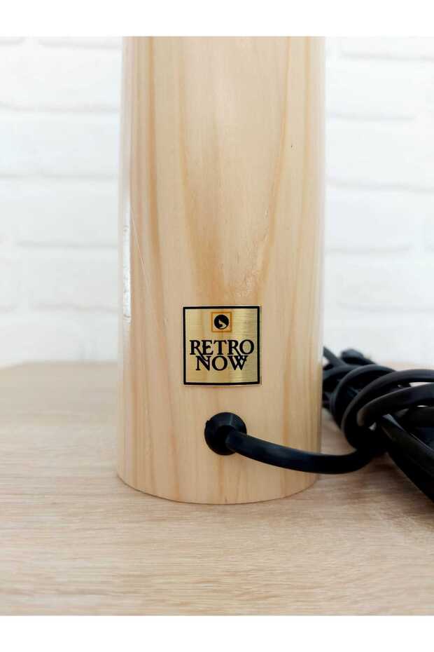 LALE AHŞAP AYAKLI ABAJUR - 4