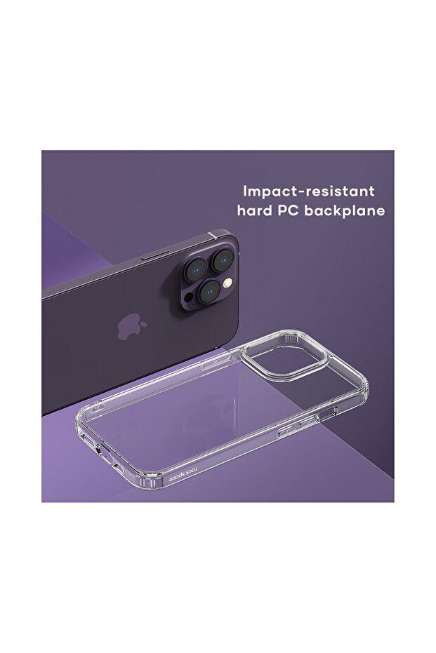 Space iPhone 14 Pro Max Crystal Serisi Şeffaf Silikon Kılıf - 6