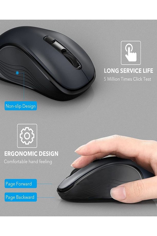 Kablosuz Mouse Optik Wireless Mouse Sessiz Mouse - 4