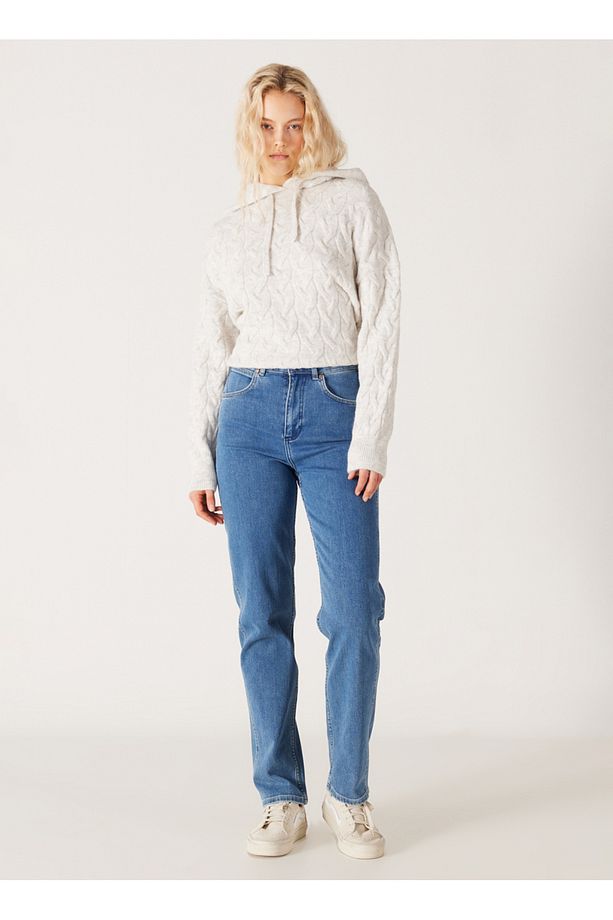 Yüksek Bel Dar Paça Regular Fit Sarı Kadın Denim Pantolon W27M68231-Sarı - 2
