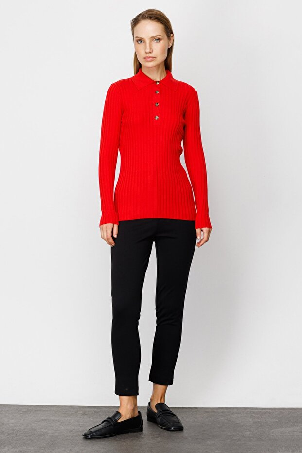 ON Gömlek Yaka Fitilli Triko - 2