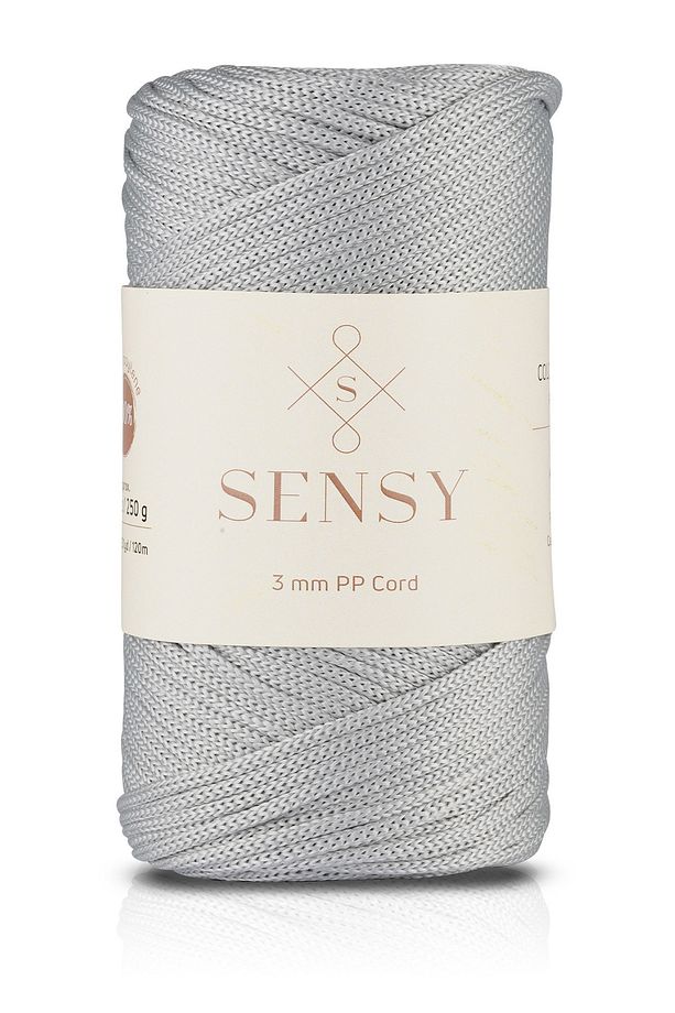 3 Mm - 250 gr Polyester Makrome Ipi Açık Gri 120 M Polyester Makrome Ip Supla Ip Ve Çanta Ipliği - 1