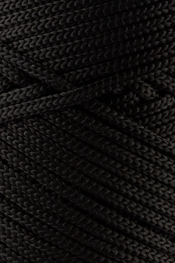 3 Mm - 250 gr Polyester Makrome Ipi Siyah 120 M Polyester Makrome Ip Supla Ip Ve Çanta Ipliği - 3
