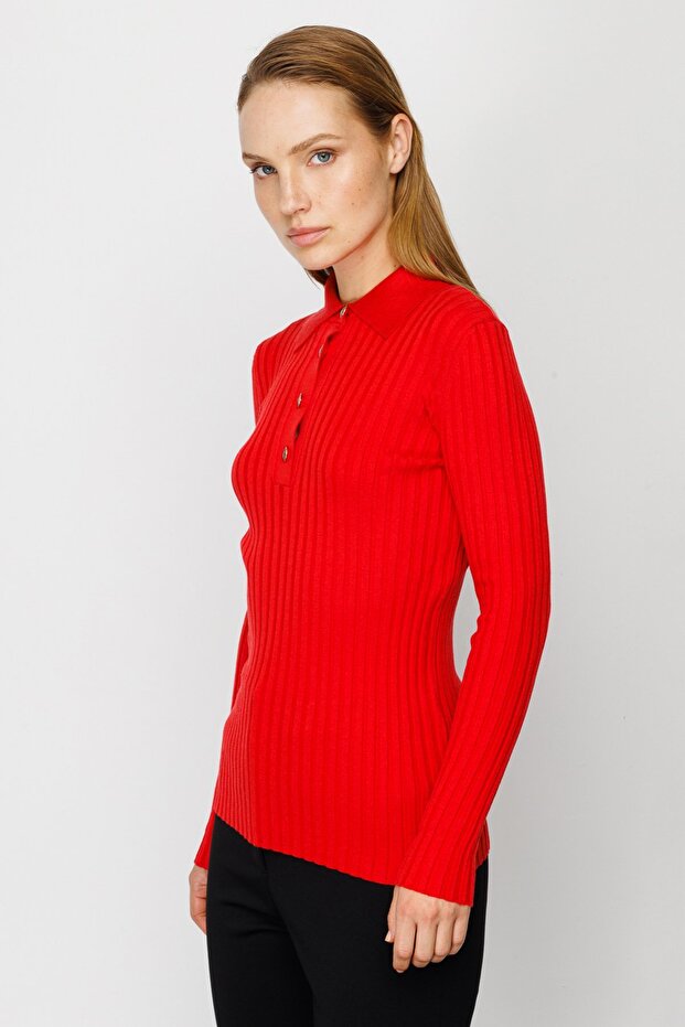 ON Gömlek Yaka Fitilli Triko - 3