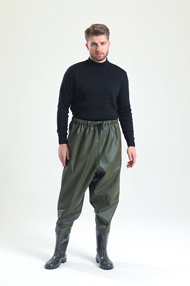 بنطلون مطر مع أحذية مقاومة للماء - 1