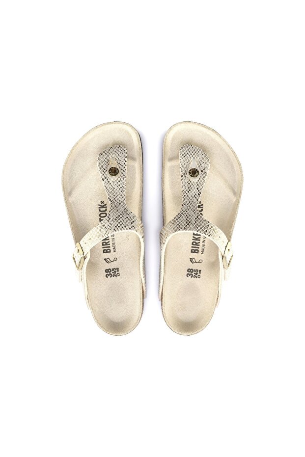 1018481 Gizeh Mf Kadin Terlik Shiny Python Eggshell - 3