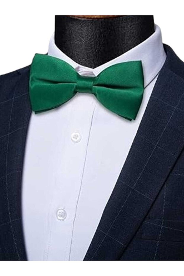 Men's Solid Color Satin Bow Tie - 1