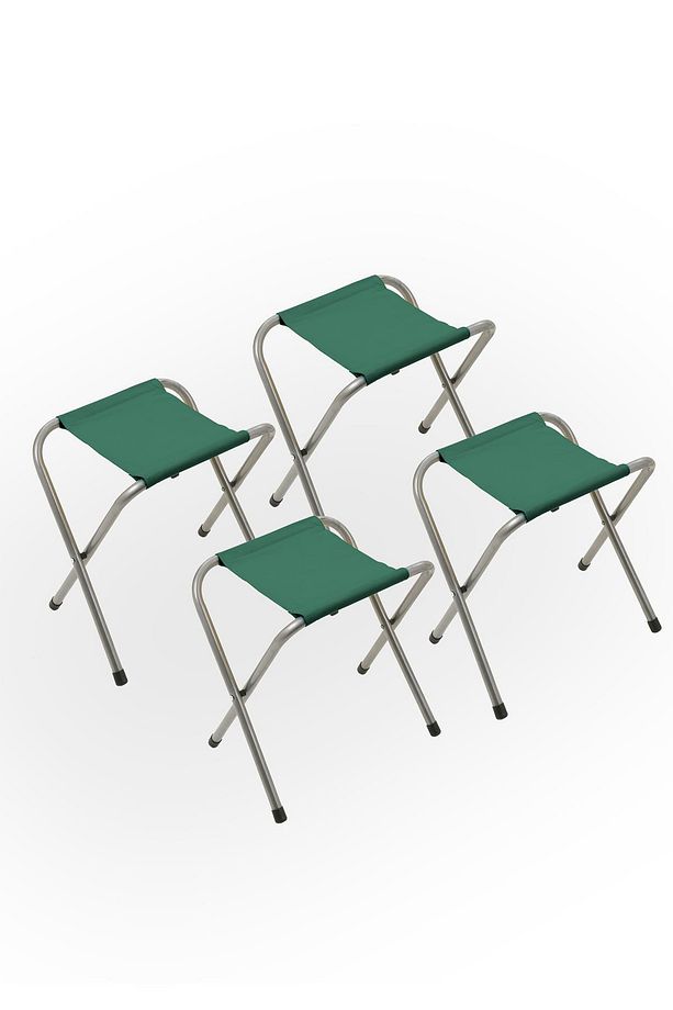 Metal Katlanır Balıkçı taburesi, kamp taburesi, piknik taburesi, Kamp Sandalyesi-Haki-**4 ADET** 0, - 1