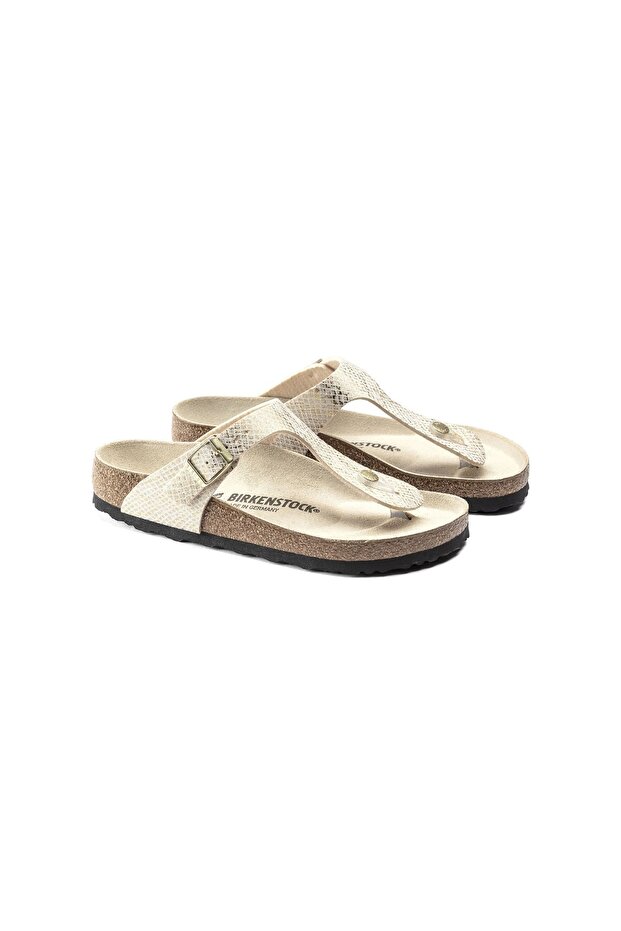 1018481 Gizeh Mf Kadin Terlik Shiny Python Eggshell - 4