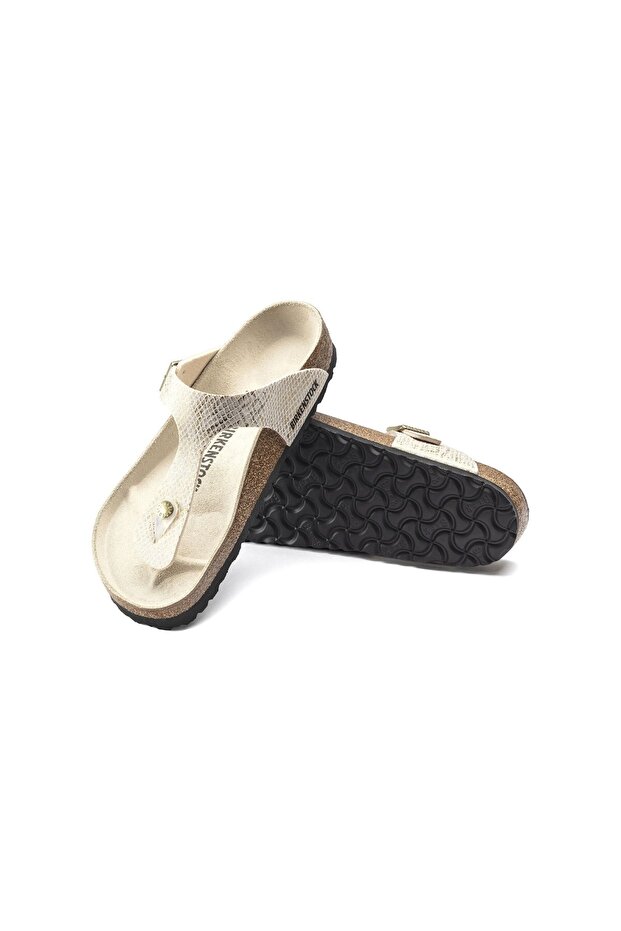 1018481 Gizeh Mf Kadin Terlik Shiny Python Eggshell - 2