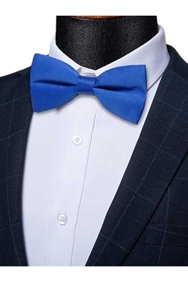Men's Solid Color Satin Bow Tie - 5