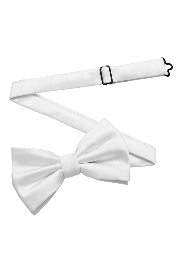 ربطة عنق من الساتان بلون سادة للرجال - 3