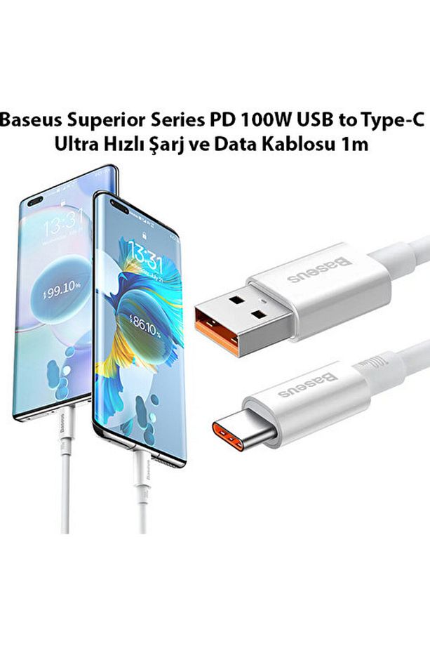 Superior Series Pd 100w Usb To Type-c Ultra Hızlı Şarj Ve Data Kablosu 1m - 2