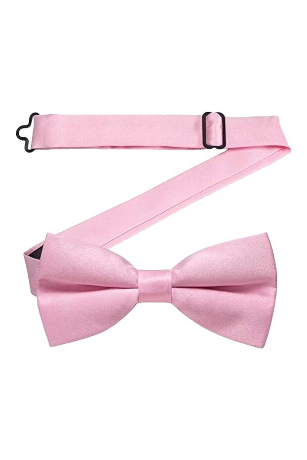 Men's Satin Bow Tie - Solid Color - 4