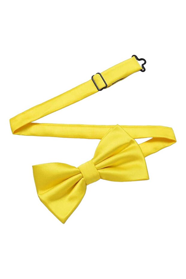 ربطة عنق من الساتان بلون سادة للرجال - 6