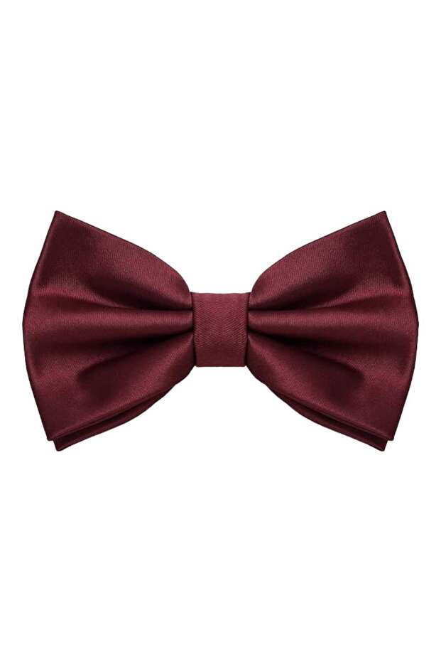 Men's Solid Color Satin Bow Tie - 5