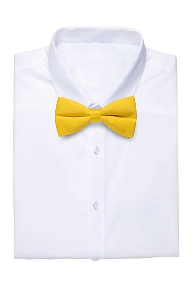 Men's Solid Color Satin Bow Tie - 1