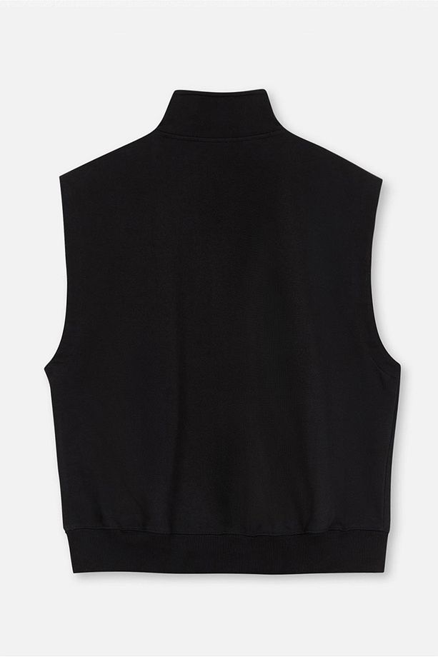 Eazy Basic Unisex Siyah Dik Yaka Yelek - 7