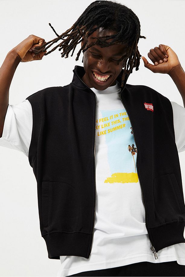 Eazy Basic Unisex Siyah Dik Yaka Yelek - 5