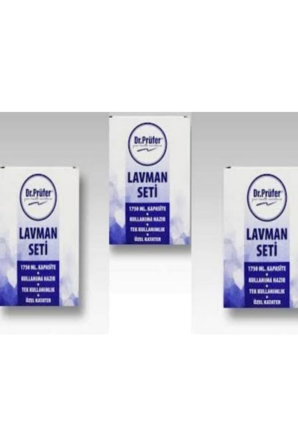 3 Adet Dr Prüfer Lavman Seti Enema Set 1750 Ml Klempli - 1