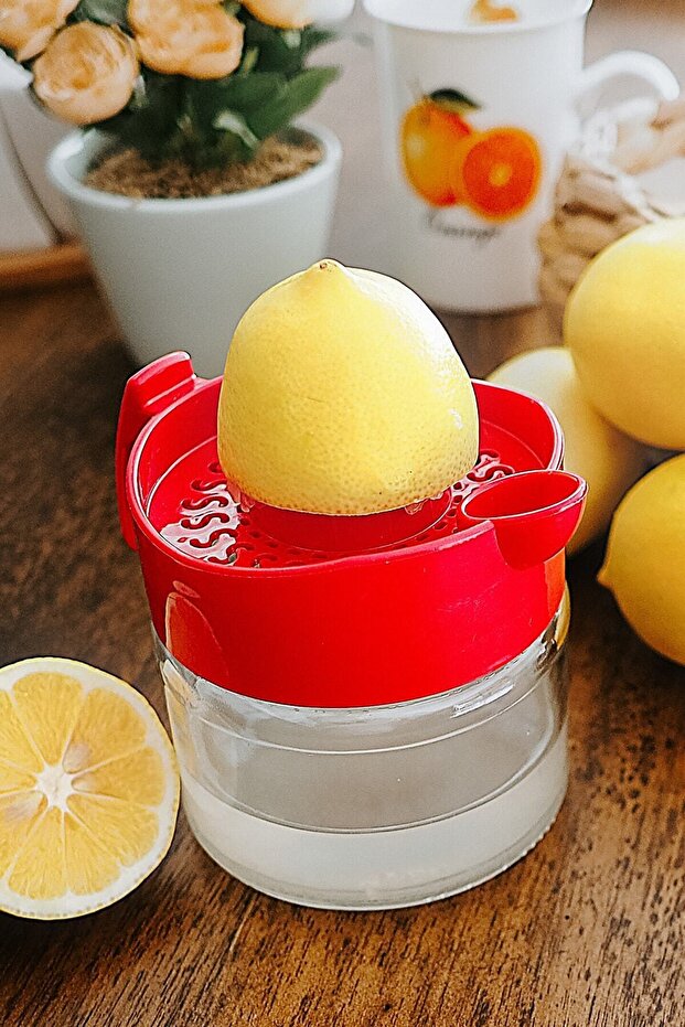 Yellow Glass Lemon Squeezer
