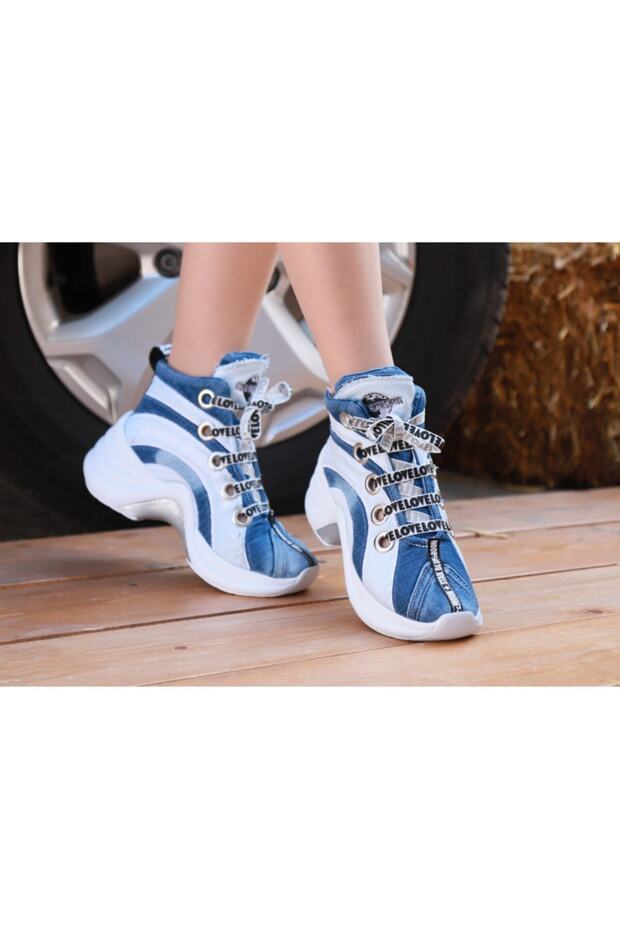 Kadın Mavi Kot Bot - 1