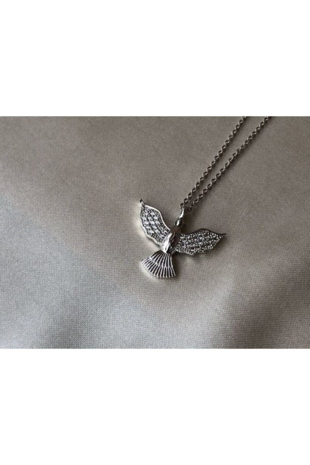 Women's Zircon Silver Phoenix Necklace