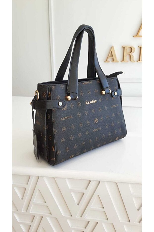Women's Printed Black Color Bag 260
